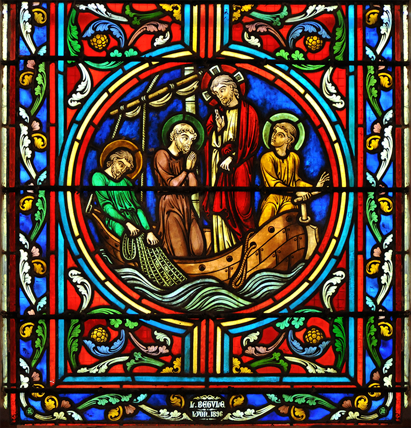 vitrail Lucien Bégule vitraux de l église paroissiale Saint Pierre de